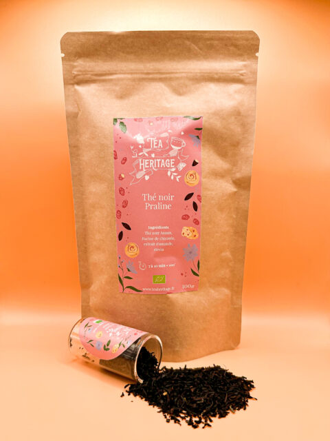 Thé Noir Bio Praline rose - 100g