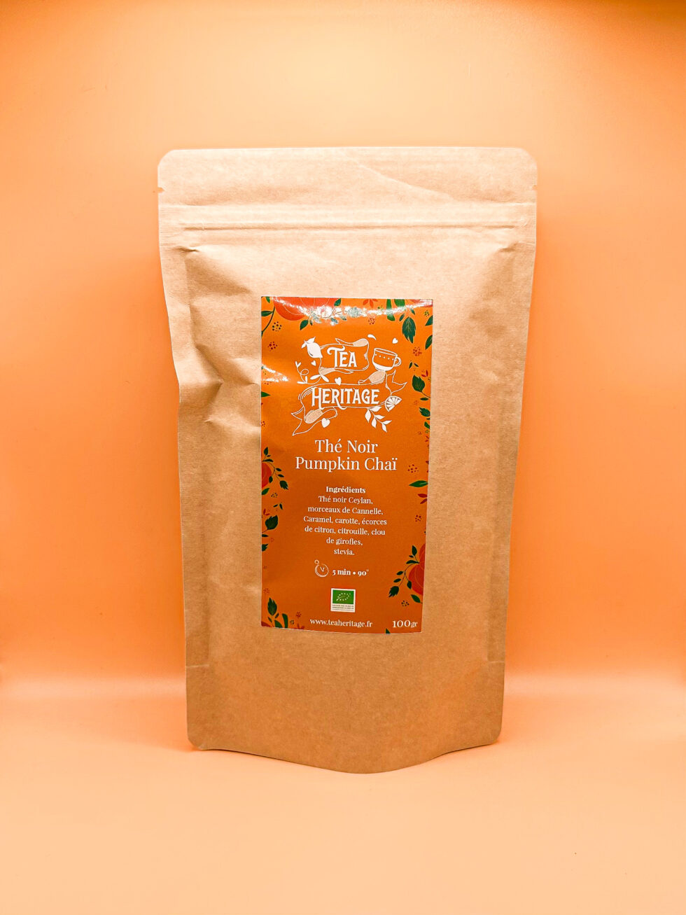 Thé Noir Bio Pumpkin Chaï - 100g