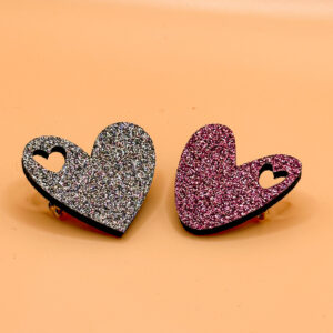 Broche Cœurs Paillettes