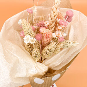 BOUQUET BEIGE ET ROSE