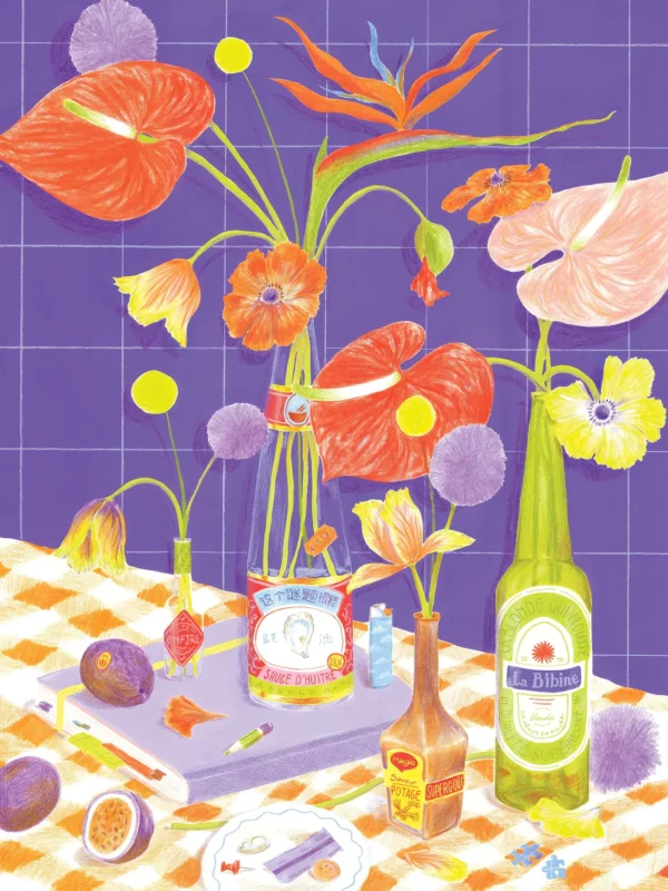 Puzzle Des fleurs sur la table