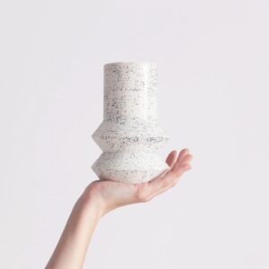Vase Geo - Points blancs