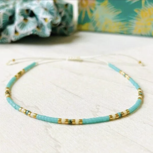 Bracelet 1 Perle Miyuki turquoise