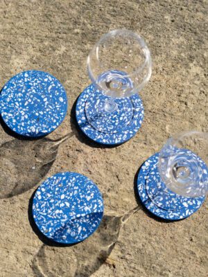 Lot de 4 dessous de verres en coquillages recyclés
