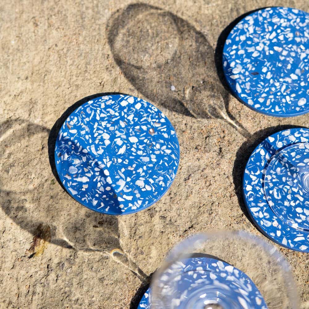 Lot de 4 dessous de verres en coquillages recyclés – Image 7