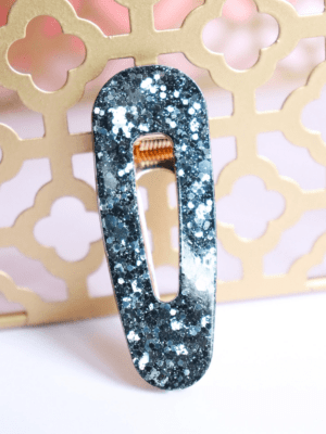 Barrette Triangle - Paillettes noires