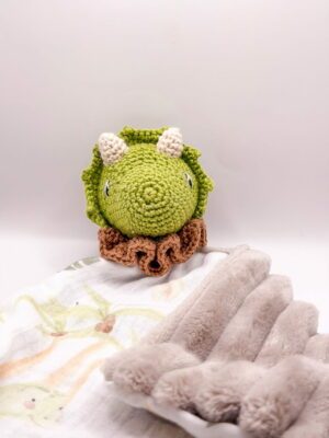 Dinosaure - Peluche au crochet carré