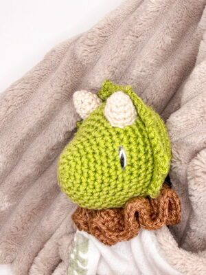 Dinosaure - Peluche au crochet carré