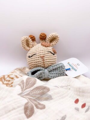 Girafe - Peluche au crochet carré