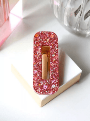 Barrette Rectangle - Peach Gold