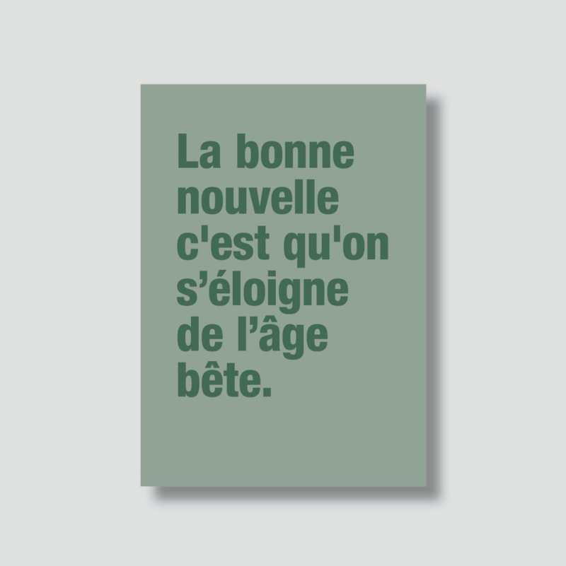 Carte La bonne nouvelle, c'est qu'on s'éloigne...