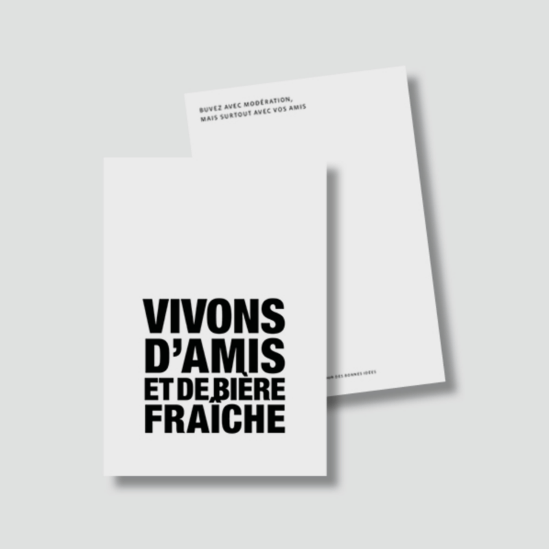 Carte Vivons d'amis et de bière fraiche – Image 2