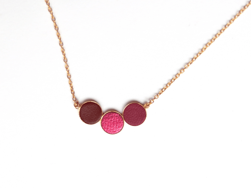 Collier Trio Framboise