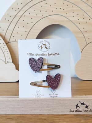 Barrettes doubles Coeur