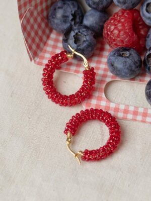 Boucles d’oreilles Claire Rouge