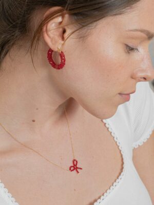 Boucles d’oreilles Claire Rouge