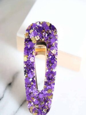 Barrette Triangle - Violet or