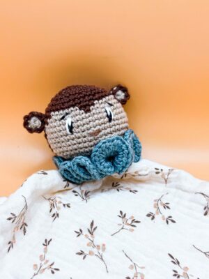 Singe - Peluche au crochet carré