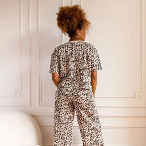 PYJAMA LONG Léopard Beige