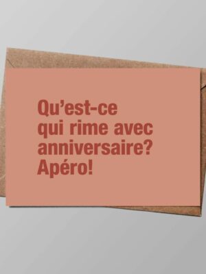 Carte Anniversaire ? Apéro !