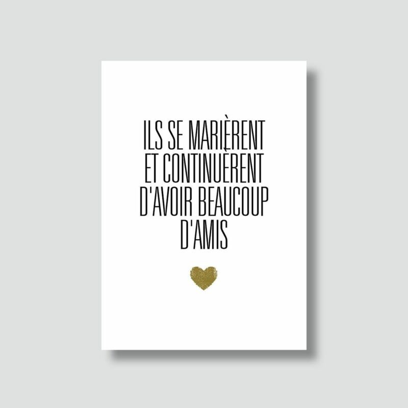 Carte "Mariage" : Amis !