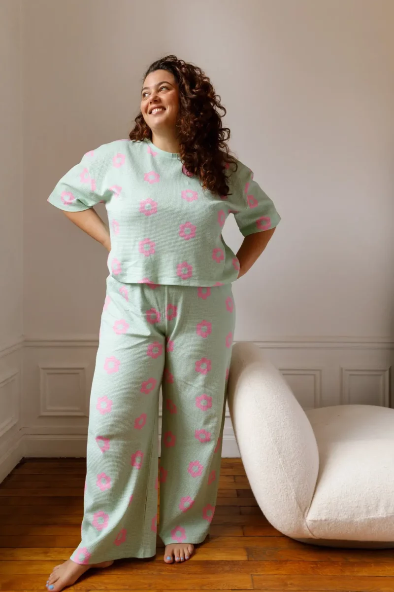 PYJAMA LONG Clodette Pistache – Image 4