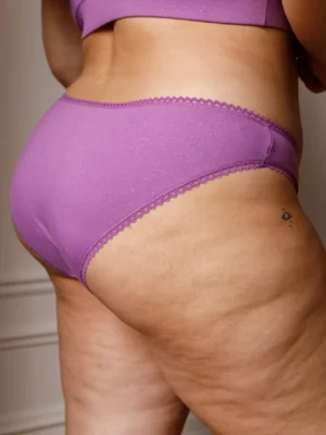 Culotte paillettes violet