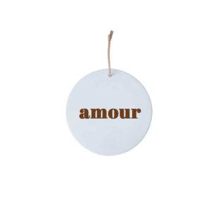 Médaillon 6 cm Amour café