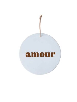 Médaillon 6 cm Amour café