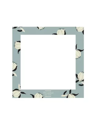 Bloc-note carré Nénuphar bleu