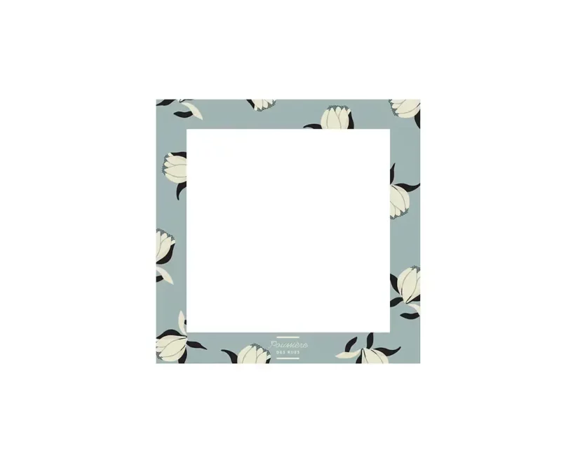 Bloc-note carré Nénuphar bleu