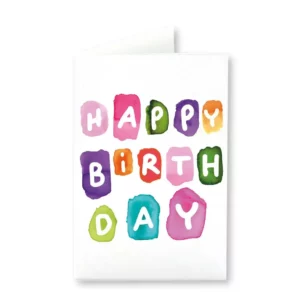 Carte double Anniversaire Palette