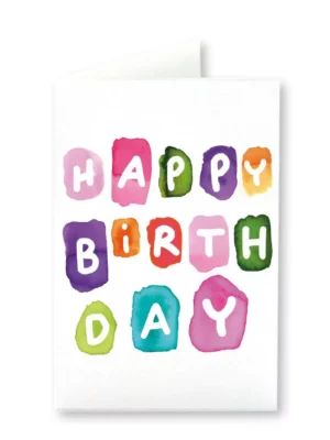 Carte double Anniversaire Palette