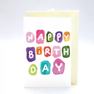 Carte double Anniversaire Palette