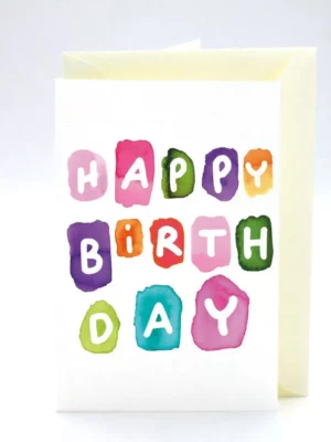 Carte double Anniversaire Palette