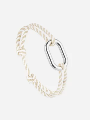 Bracelet maillon argent - beige