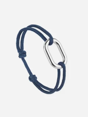 Bracelet maillon argent - marine