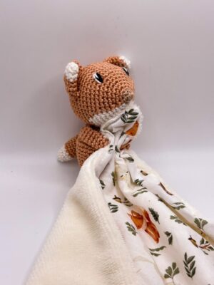 Renard - Peluche au crochet carré