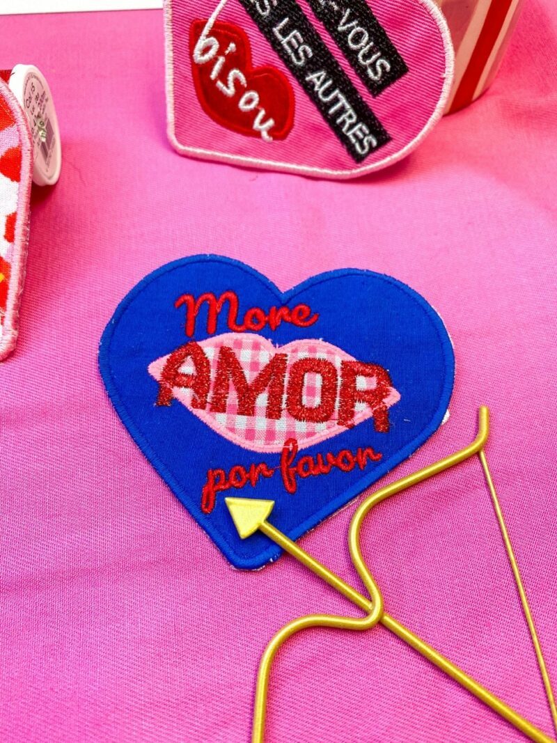 Écussons thermocollant - Coeur - More amor por favor