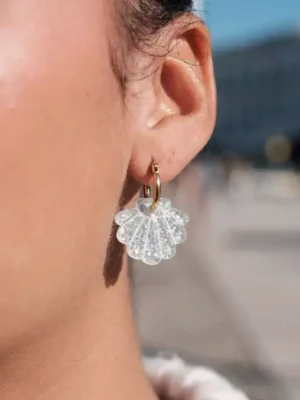 Créoles Coquillage - argent