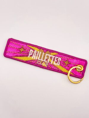 Porte-clé brodé - Paillettes club