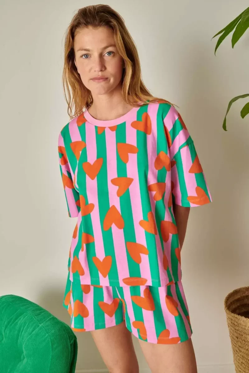 PYJAMA Coeurs Rayures – Image 3