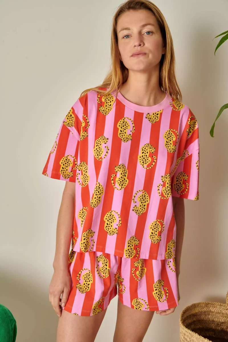 PYJAMA Léo Rayures Rouge