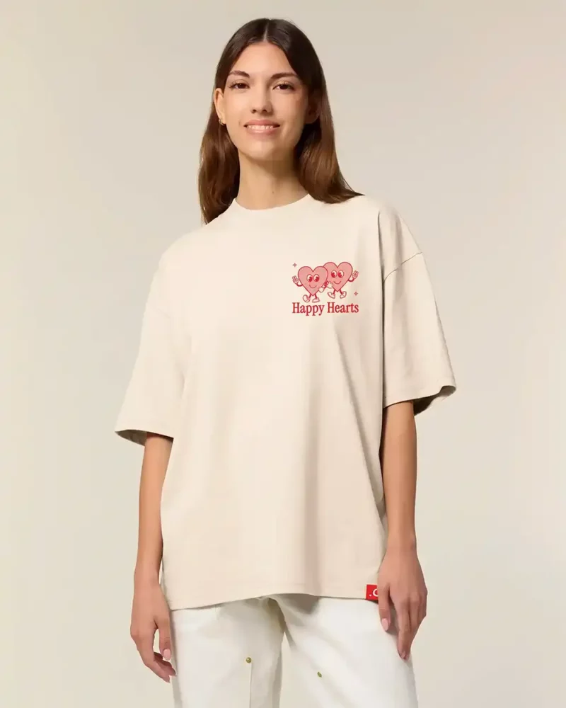 T-shirt Oversize Happy Heart – Image 2