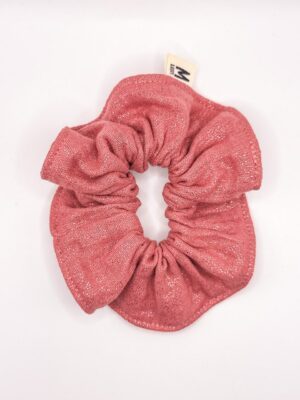 Chouchou double gaze brillant framboise