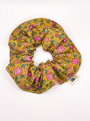 Chouchou moka style liberty fleuri