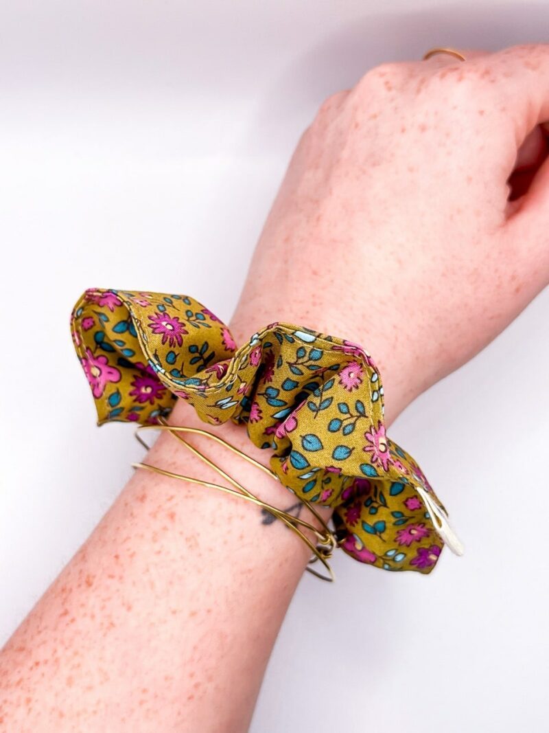 Chouchou moka style liberty fleuri – Image 2