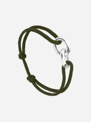 Bracelet Union maillons argent - Kaki