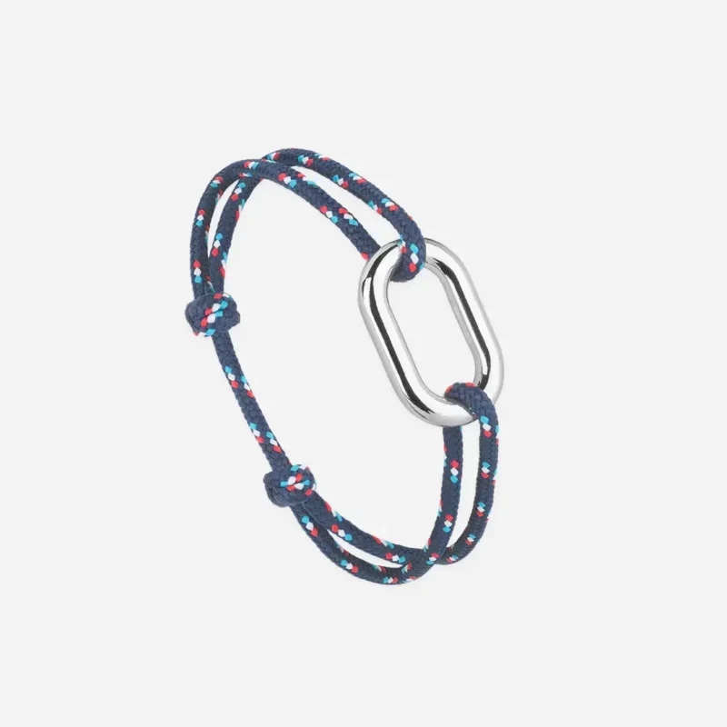 Bracelet maillon argent - Bleu Blanc Rouge