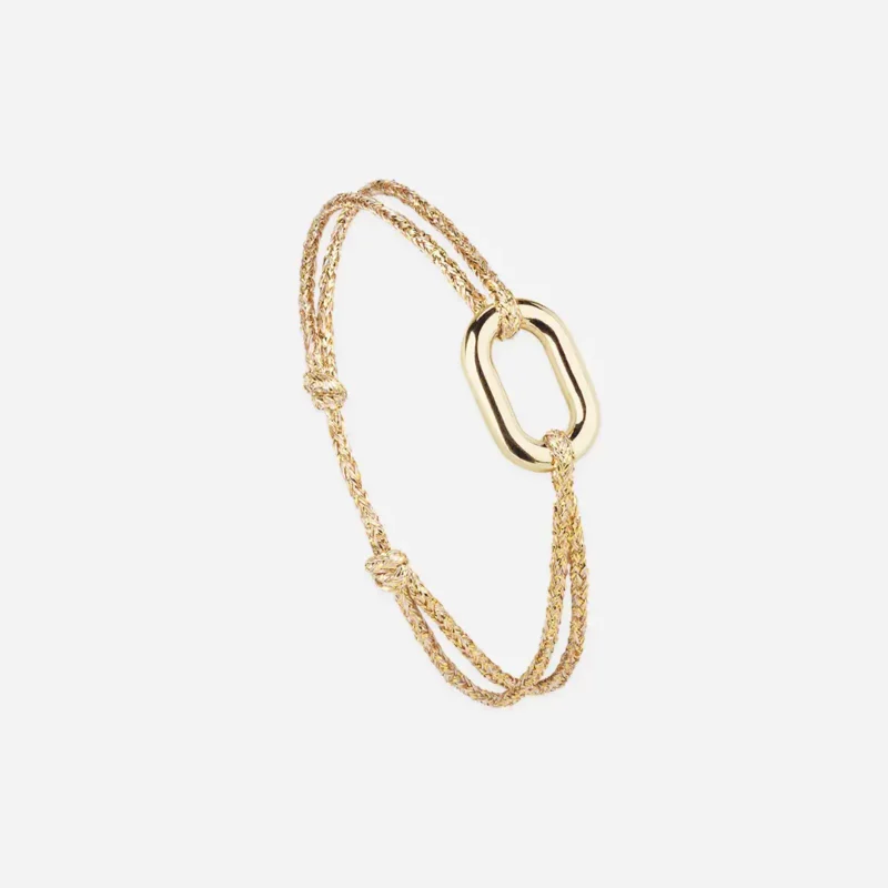 Bracelet maillon or - Or Pailleté